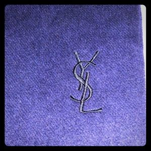 NWOT Yves Saint Laurent Wool Cashmere scarf Navy